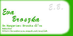 eva broszka business card